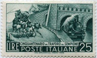 Francobollo Cinquantenario Sempione, anniversario 50 anni - Poste Italiane