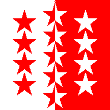 Stemma Simbolo Bandiera del Canton Vallese Wallis Valais